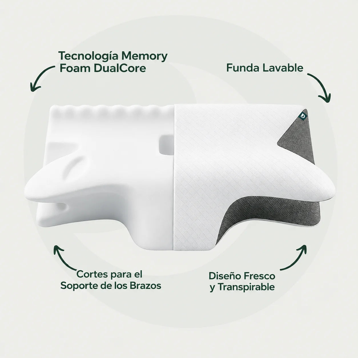 Almohada Cervical Wildvek™ – Alivio Inmediato